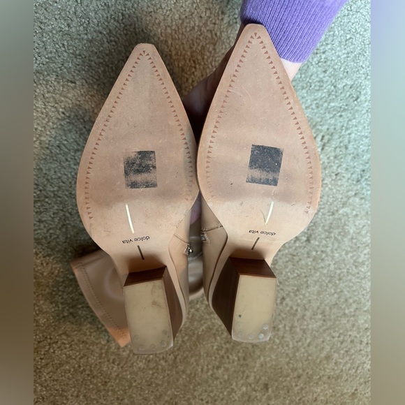 Dolce Vita Boyd tan faux leather block heel ankle boot - size 8.5 - Picture 9 of 10